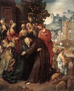 ENGELBRECHTSZ., Cornelis Christ Taking Leave of his Mother fdg oil painting